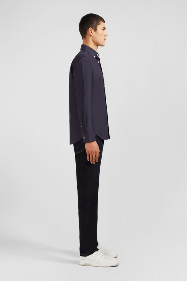 Chemise Gris Foncé Unie En Coton Eden Park – Image 4