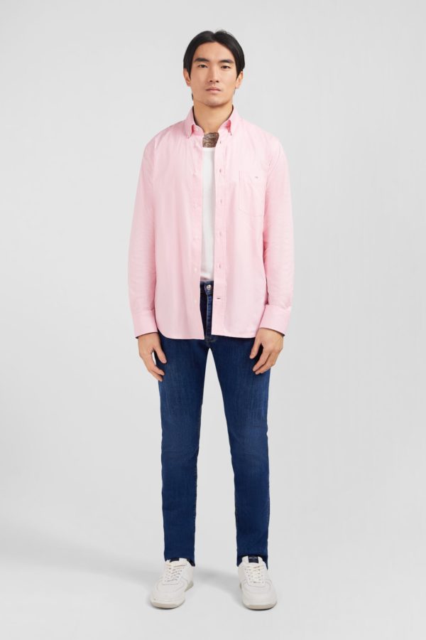 Chemise Rose Unie En Coton Eden Park – Image 6