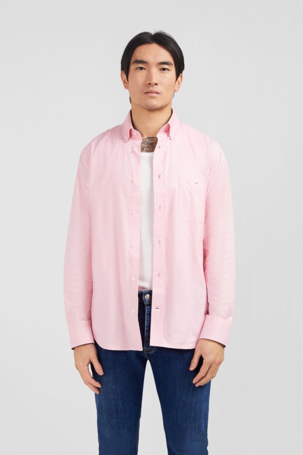 Chemise Rose Unie En Coton Eden Park