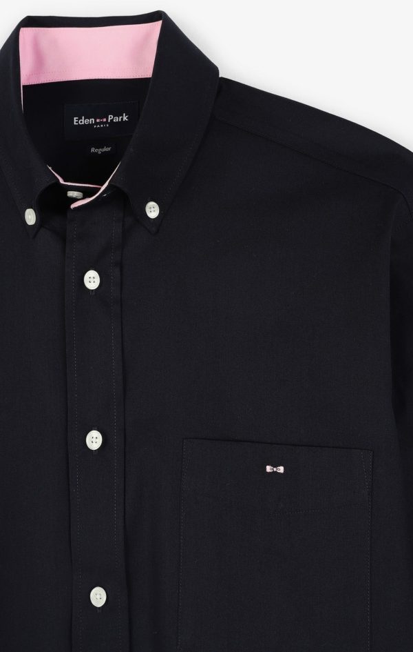 Chemise Bleu Foncé En Twill De Coton Eden Park – Image 7