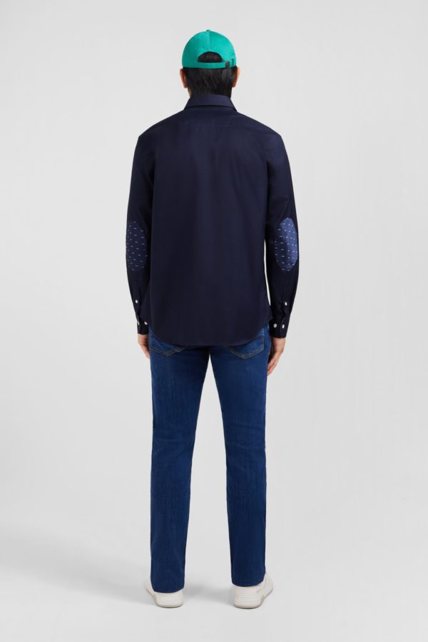 Chemise Bleu Foncé En Twill De Coton Eden Park – Image 5