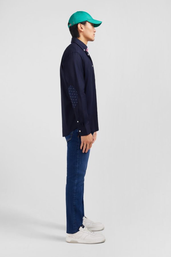 Chemise Bleu Foncé En Twill De Coton Eden Park – Image 4