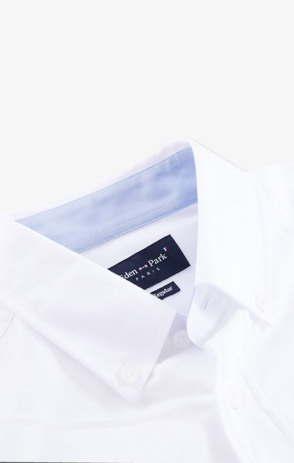 Chemisette Blanche Unie En Coton Eden Park – Image 9