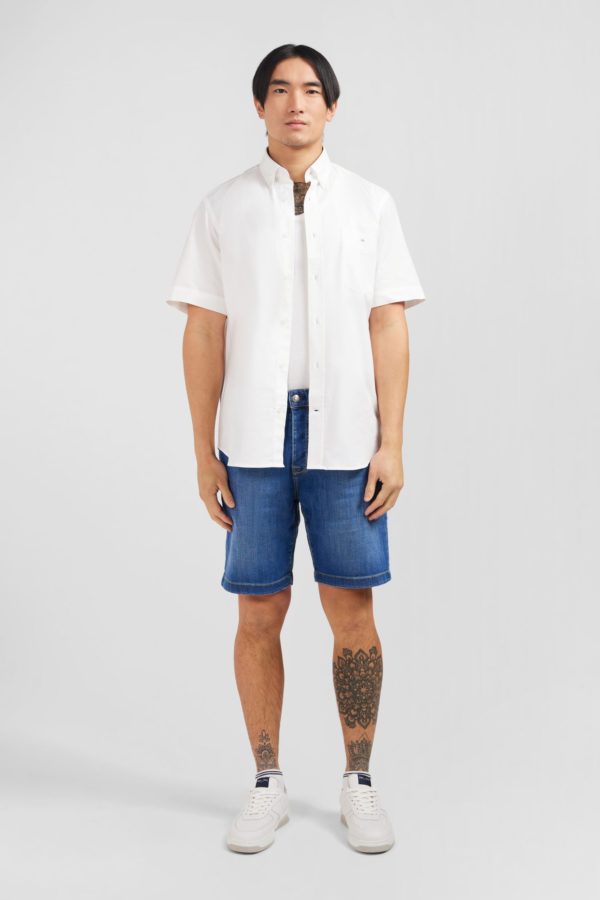 Chemisette Blanche Unie En Coton Eden Park – Image 6