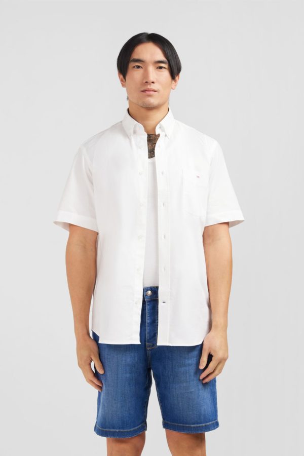 Chemisette Blanche Unie En Coton Eden Park
