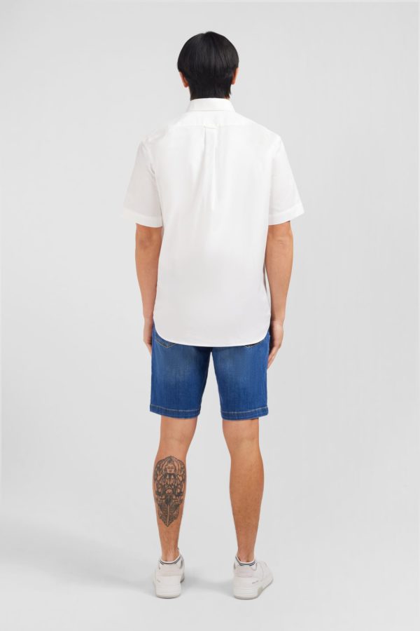 Chemisette Blanche Unie En Coton Eden Park – Image 5