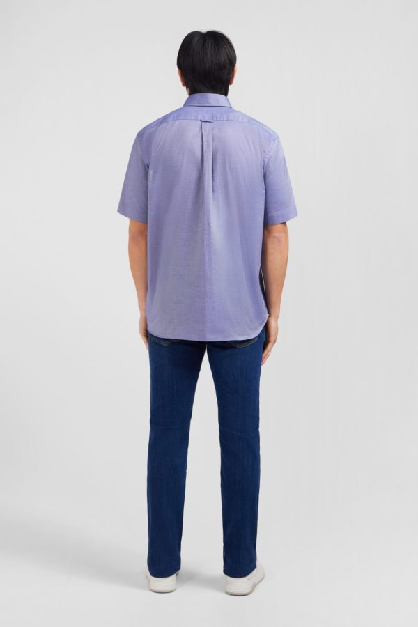 Chemisette Bleu Marine Unie En Coton Eden Park – Image 5