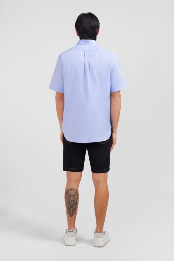 Chemisette Bleu Unie En Coton Eden Park – Image 5