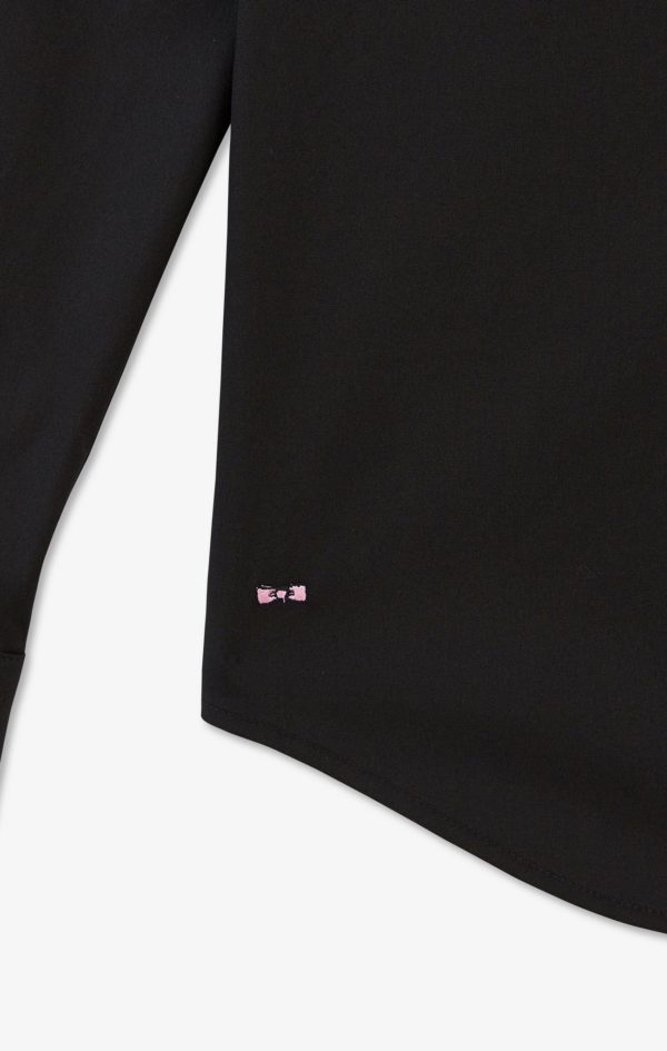 Chemise Noir Slim En Popeline Stretch Eden Park – Image 7