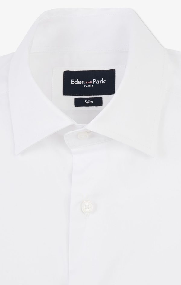 Chemise Blanche Slim En Popeline Stretch Eden Park – Image 8