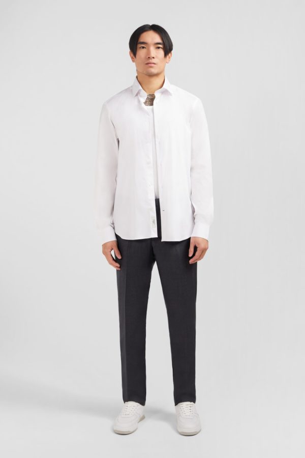 Chemise Blanche Slim En Popeline Stretch Eden Park – Image 6