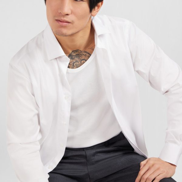 Chemise Blanche Slim En Popeline Stretch Eden Park