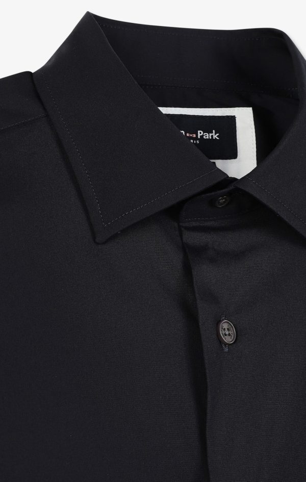 Chemise Bleu Marine Regular En Popeline Stretch Eden Park – Image 8