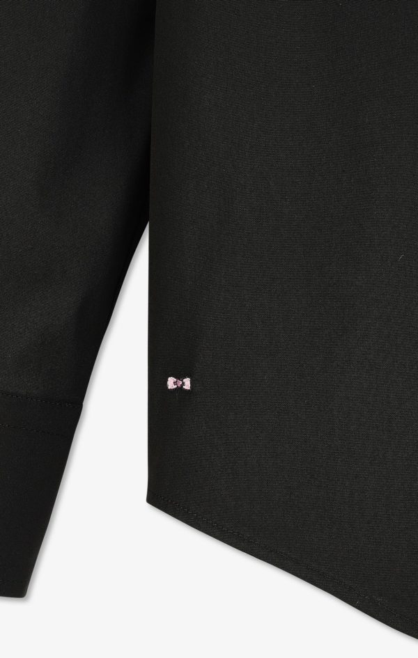 Chemise Noire Regular En Popeline Stretch Eden Park – Image 7