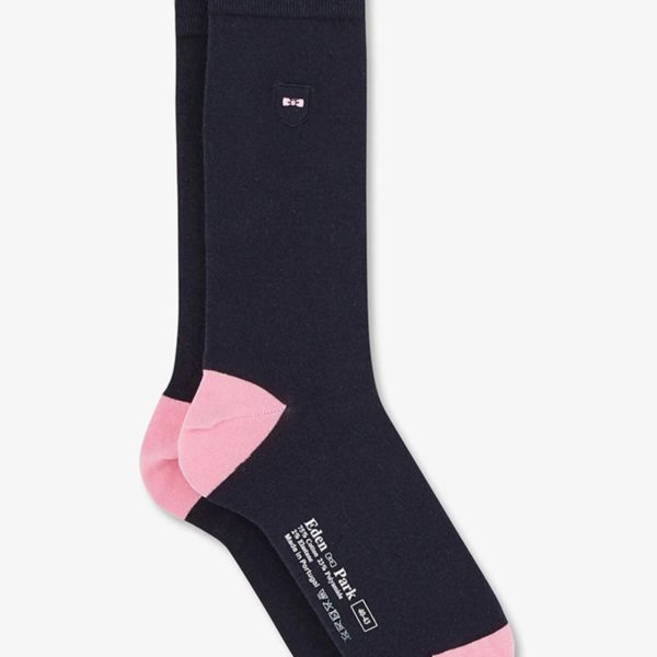 Chaussettes Montantes Bleu Marine Color-block Eden Park