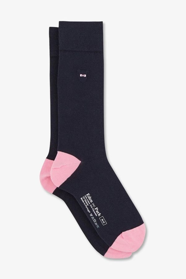 Chaussettes Montantes Bleu Marine Color-block Eden Park