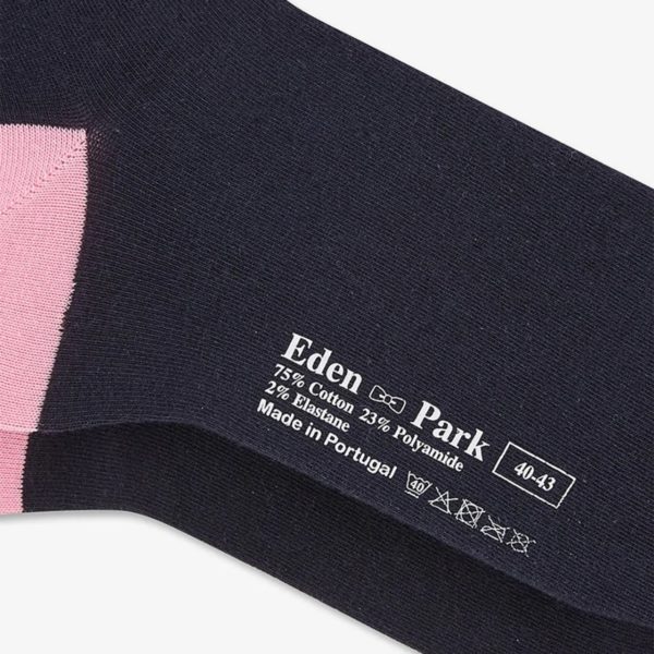 Chaussettes Montantes Bleu Marine Color-block Eden Park