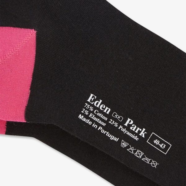 Chaussettes Montantes Noires Color-block Eden Park