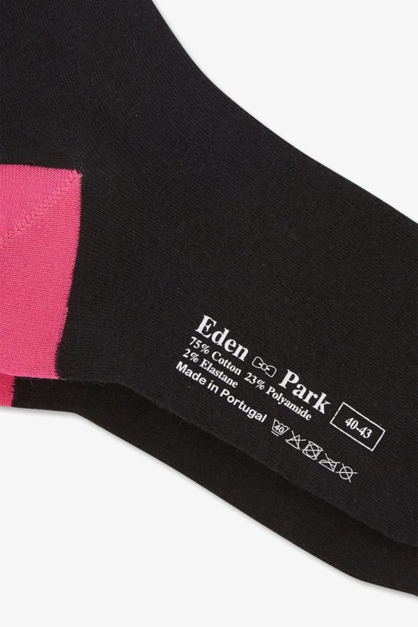 Chaussettes Montantes Noires Color-block Eden Park – Image 2