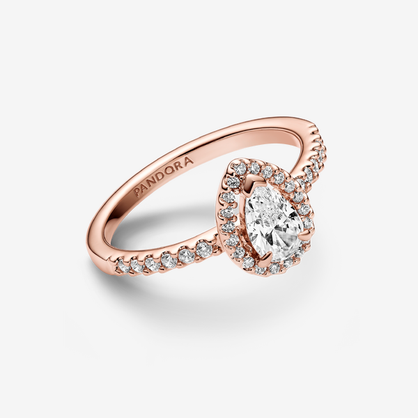 Bague Halo Poire Scintillante - Pandora
