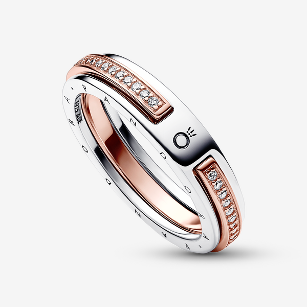 Bague Signature et Pavé Bimatière Pandora Signature - Pandora