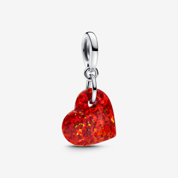 Bracelet Composé Cœur Rouge Opalescent - Pandora