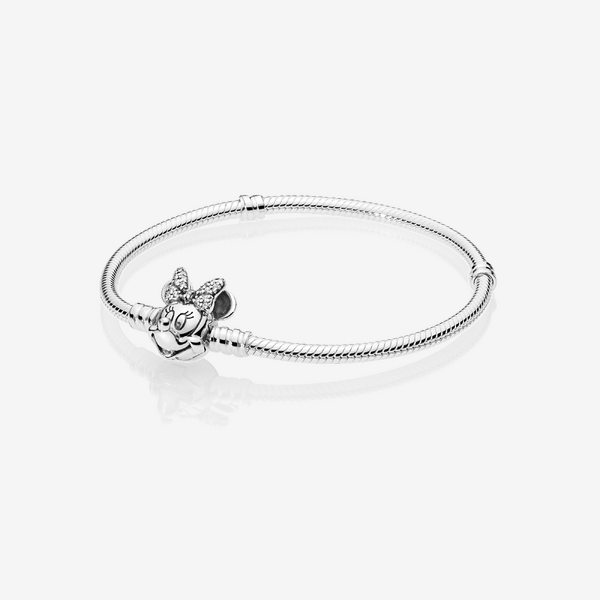 Bracelet Maille Serpent Fermoir Disney Pandora Moments Pavé Minnie - Pandora