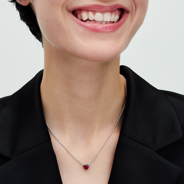 Collier Pendant Halo Cœur Scintillant - Pandora