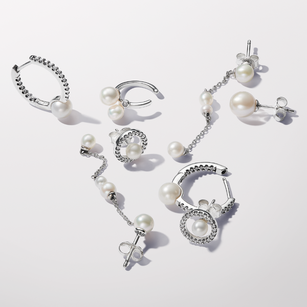 Créoles Perle de Culture d'Eau Douce Traitée & Pavé - Pandora