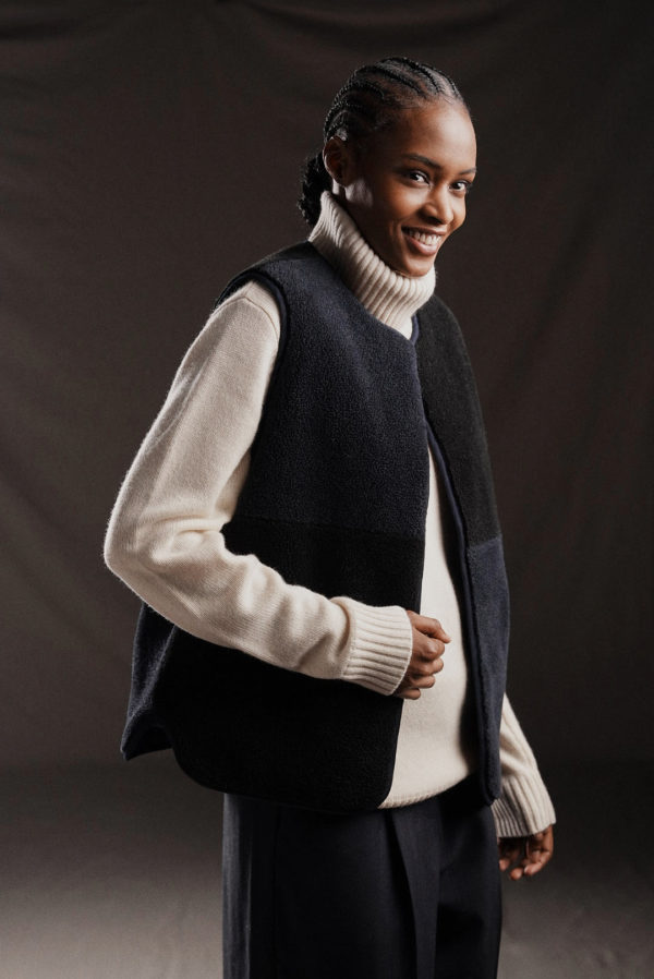 Gilet Sans Manches Coupé-cousu Pap'atelier Réversible Eden Park