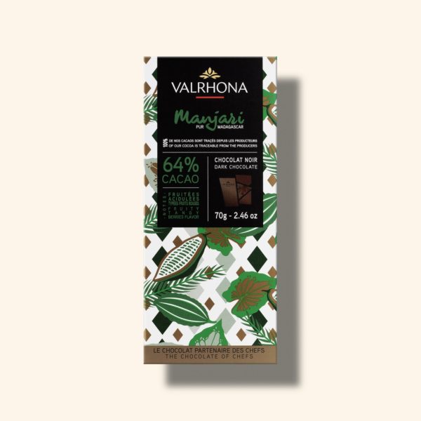 Tablette chocolat noir Manjari 64% - 70g - VALRHONA