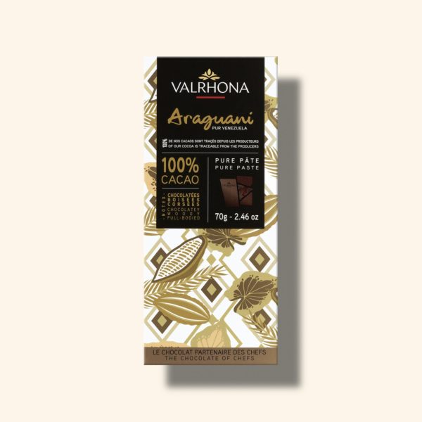 Tablette pure pâte Araguani 100% - 70g - VALRHONA