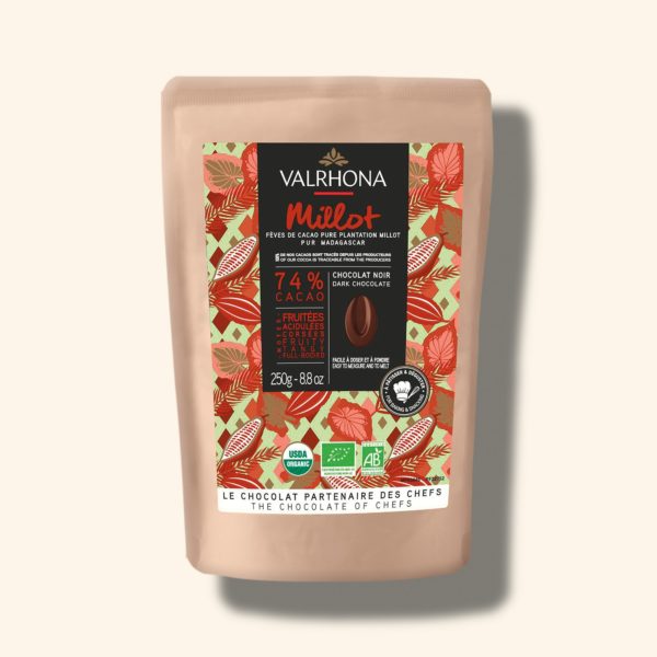 Chocolat noir pour la pâtisserie Millot 74% - 250g - VALRHONA