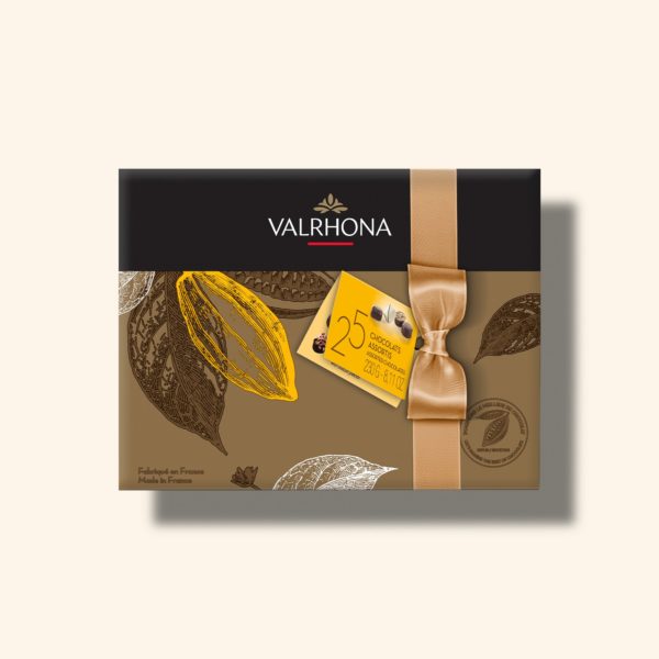 Ballotin 25 bonbons de chocolat assortis - 8 variétés - VALRHONA