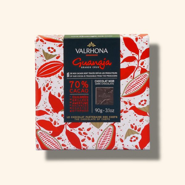 Coffret 18 carrés chocolat noir Guanaja 70% – 90g – VALRHONA