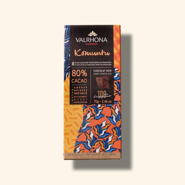 Tablette chocolat noir Komuntu 80% - 70g - VALRHONA