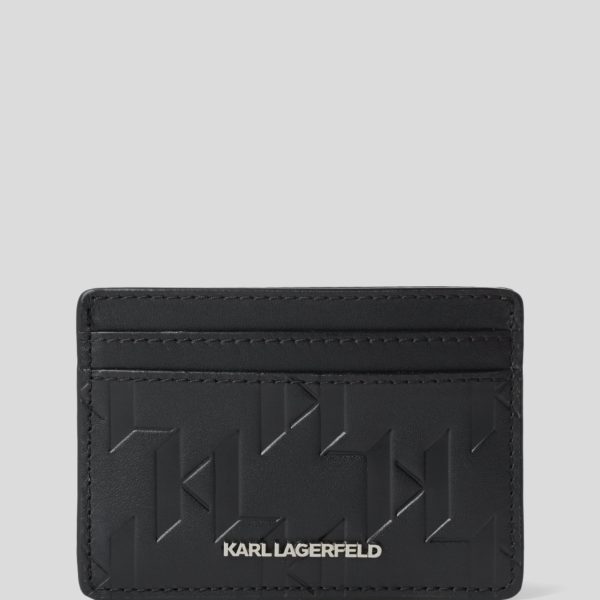 Karl Lagerfeld, Porte-cartes K/loom En Cuir, Homme, Noir, Taille: X00