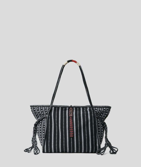 Karl Lagerfeld, Cabas Kl X Amber Valletta, Femme, Blanc/Noir, Taille: X00