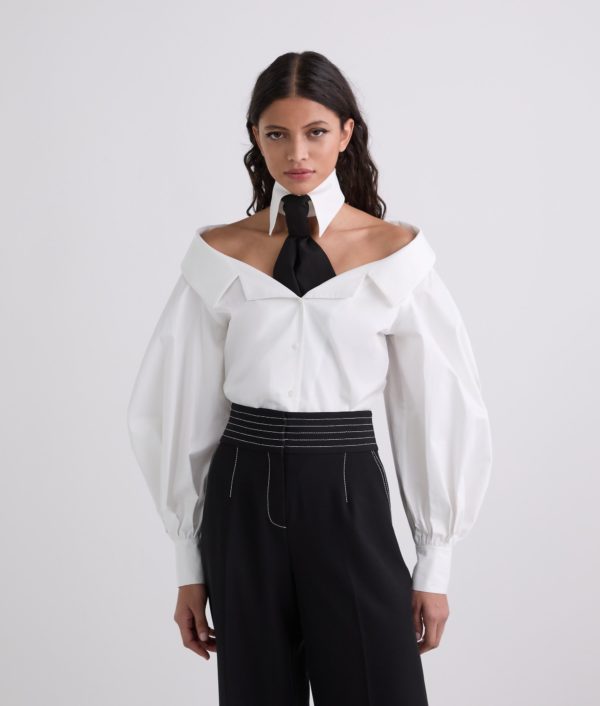 Karl Lagerfeld, Chemisier Aux Épaules Dénudées, Femme, Blanc, Taille: X48