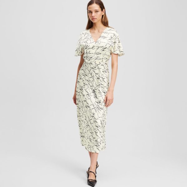 Karl Lagerfeld, Satin Dress, Femme, Eau plate, Taille: X48