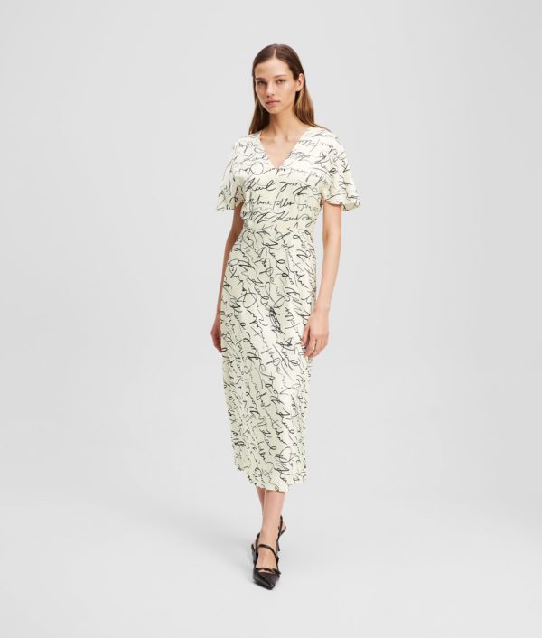 Karl Lagerfeld, Satin Dress, Femme, Eau plate, Taille: X48