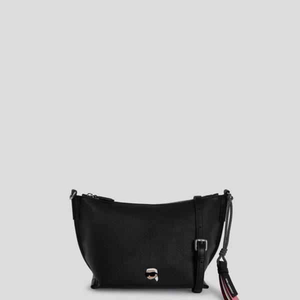Karl Lagerfeld, Ikon Grainy Shoulder Bag, Femme, Noir, Taille: X00