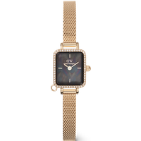 Daniel Wellington DW Montre 15.4x18.2mm Quadro Mini Crystal Zodiac Evergold Gold