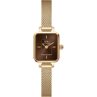 Daniel Wellington DW Montre 15.4x18.2mm Quadro Mini Evergold Amber Gold