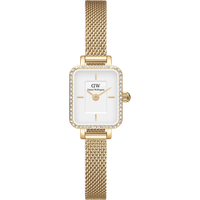Daniel Wellington DW Montre 15.4x18.2mm Quadro Mini Lumine Bezel Gold