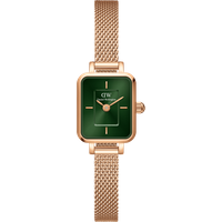 Daniel Wellington DW Montre 15.4x18.2mm Quadro Mini Melrose Emerald Rose Gold