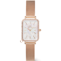 Daniel Wellington DW Montre 20x26mm Quadro Crystal Zodiac Melrose Rose Gold