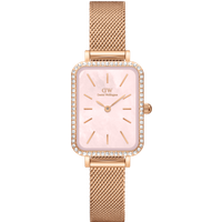 Daniel Wellington DW Montre 20x26mm Quadro Lumine Bezel Melrose Pink MOP Rose Gold