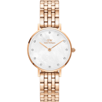 Daniel Wellington DW Montre 28mm Petite Lumine 5-Link Melrose Rose Gold