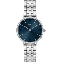 Daniel Wellington DW Montre 28mm Petite Lumine Bezel 5-Link Arctic S Silver